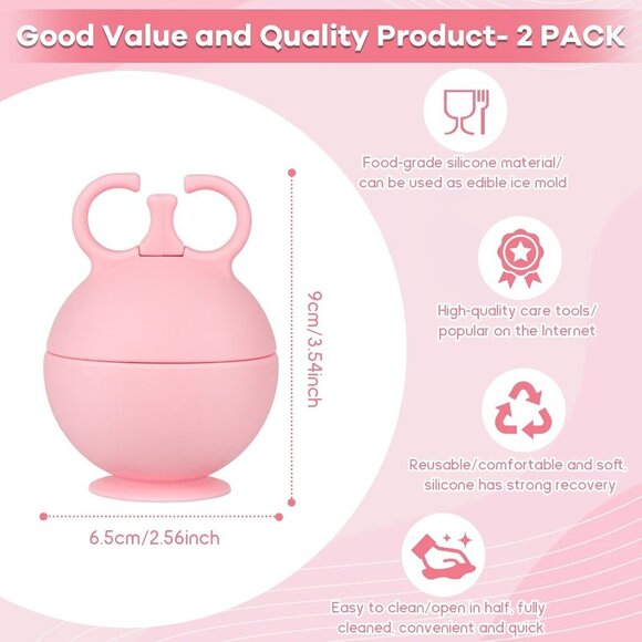 2 Pack Ice Roller for Face, Ice Cube Roller for Face Neck Body and Eye Ice Face - Picture 7 of 7